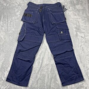 NWT Mascot x Cordura Craftsman Cargo Pants Mens 34x30 Navy Workwear Trousers